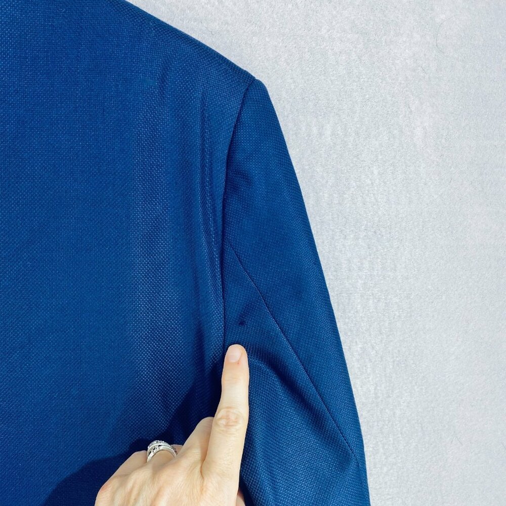 Ermenegildo Zegna Blazer Mens 42R Blue Wool Mil Easy Sport Coat Jacket - Picture 9 of 14